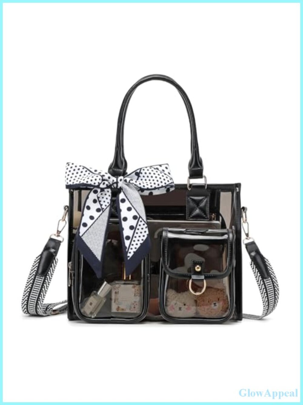 Clear PVC Stadium Approved Tote Bag Waterproof 12x12x6